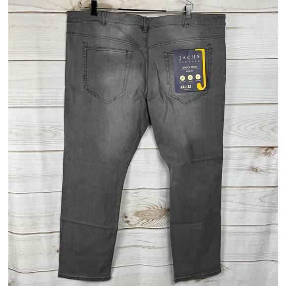 Jachs New York Washed Gray Slim Fit Stretch Denim Size 44x32 - Picture 3 of 8